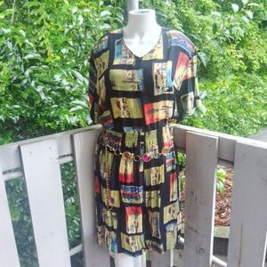 Vintage 90s Costal Novelty Shorts Set